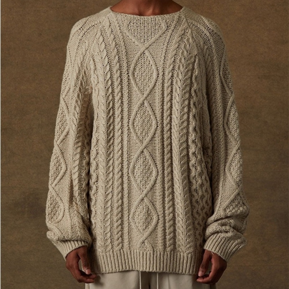 Fear of God Essentials, Chunky Knit Crewneck, Size S but oversized, VGUC.